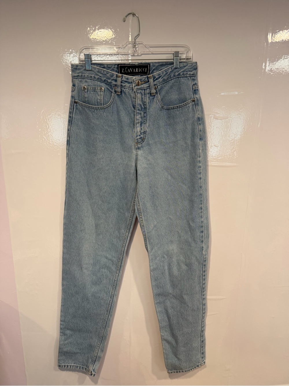 Z. Cavaricci High-Waist Cotton Light Wash Jeans